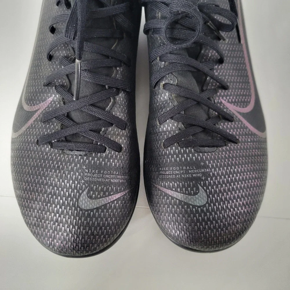 Nike‎ 4.5Y Mercurial Superfly 7 Academy MG Black Violet Soccer Cleats AT8150-010